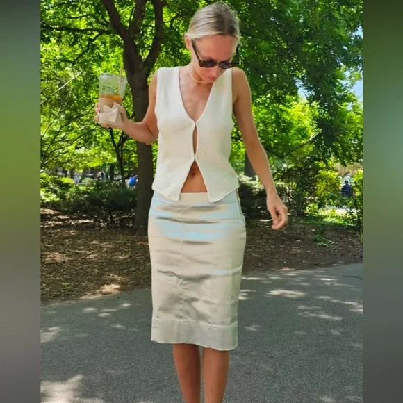 👽🌪️ Silver FENDI midi pencil skirt ! - Picture 2 of 5